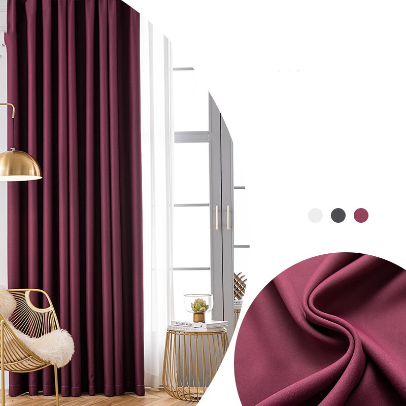 Contemporary Full Shading Curtain - Wine Red / 1.3x1.8m Furniture - Furniture - Grandior Homes