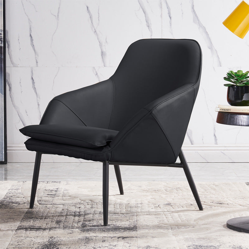 Sleek Leather Leisure Sofa Chair - M152 black Furniture - Furniture - Grandior Homes