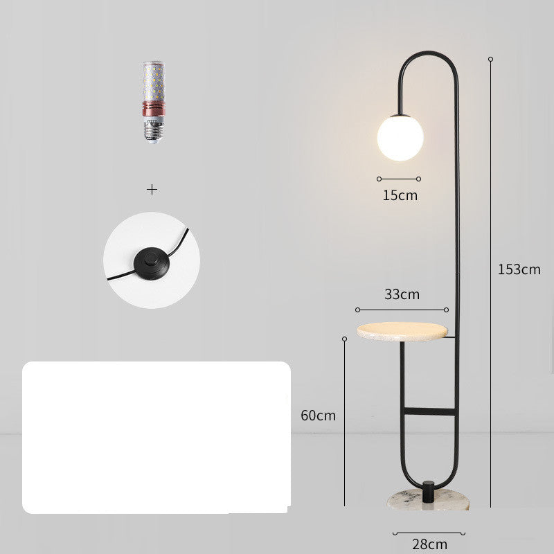 Minimalist Bedside Lamp with Wireless Charging - Black marble table / AU Home Lighting - Home Lighting - Grandior Homes