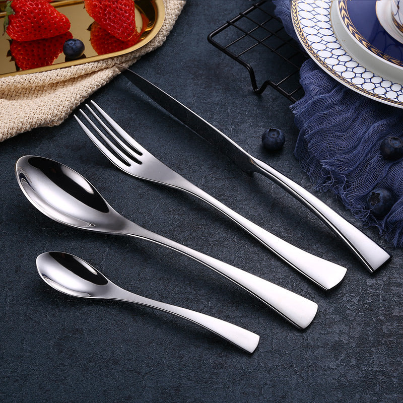 Innovative Noir Cutlery Set - Silver / 4pcs Kitchen & dining - Kitchen & dining - Grandior Homes