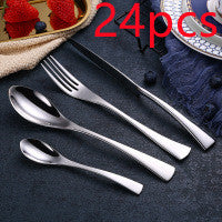 Innovative Noir Cutlery Set - Silver / 24pcs Kitchen & dining - Kitchen & dining - Grandior Homes