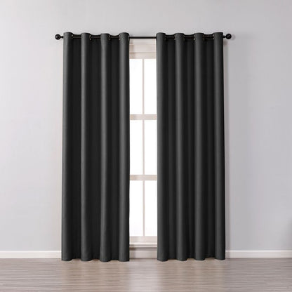 Versatile Double-Faced Living Room Curtain - Black / 100X270CM Threading rod Decoration - Decoration - Grandior Homes
