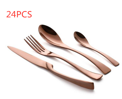 Innovative Noir Cutlery Set - Rose gold / 16PCS Kitchen & dining - Kitchen & dining - Grandior Homes