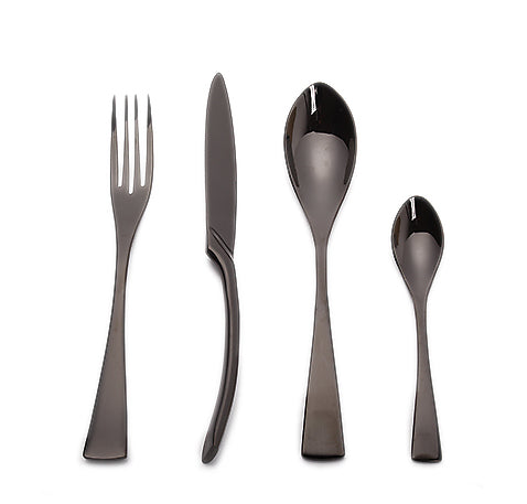 Innovative Noir Cutlery Set - Black with box / 16pcs Kitchen & dining - Kitchen & dining - Grandior Homes