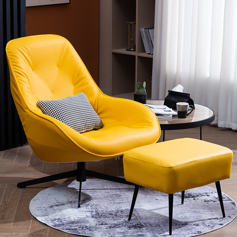 Compact Lazy Sofa Chair - Yellow plus pedal Furniture - Furniture - Grandior Homes