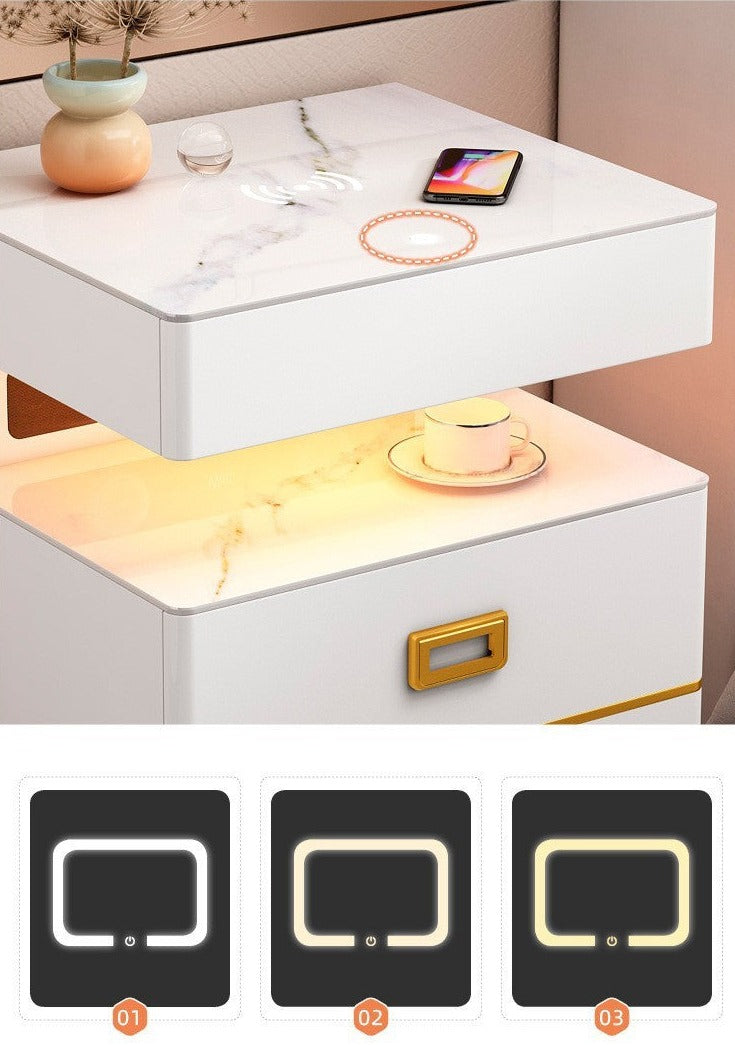 Smart Bedside Table with Fingerprint Lock - Furniture - Furniture - Grandior Homes
