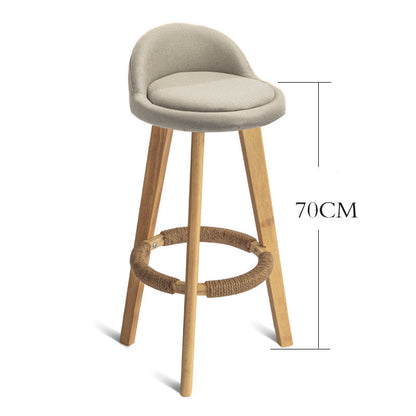 Modern Nordic Solid Wood Bar Chair - 9style Furniture - Furniture - Grandior Homes