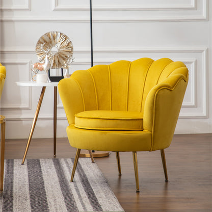 Modern Nordic Single Shell Sofa Chair - Yellow / Single Furniture - Furniture - Grandior Homes