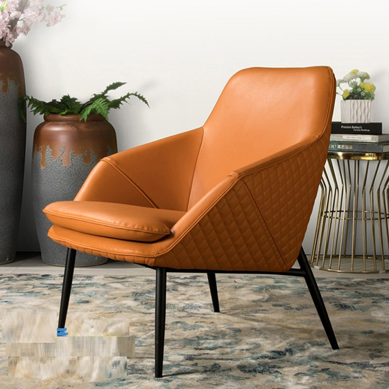 Sleek Leather Leisure Sofa Chair - Lingge Furniture - Furniture - Grandior Homes