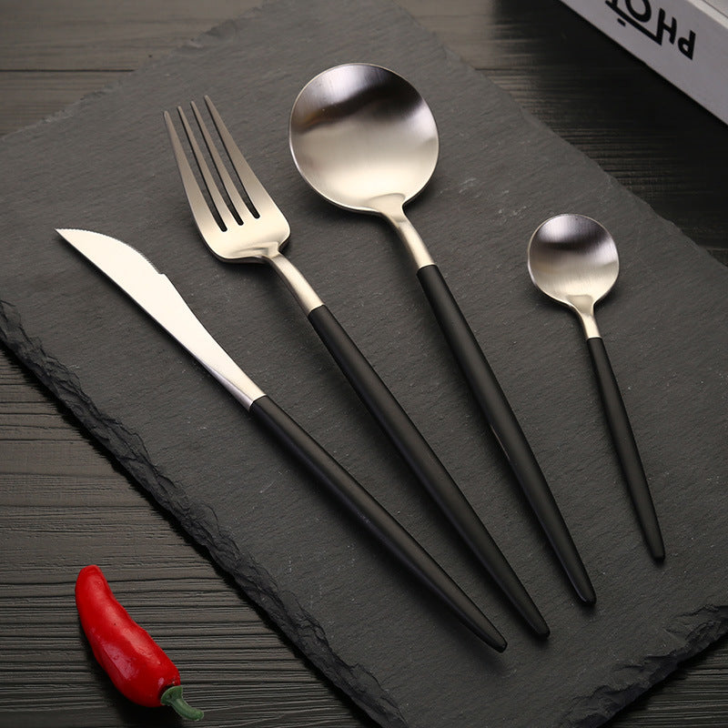CulinaLuxe Stainless Set - Black silver / 4pcs Kitchen & dining - Kitchen & dining - Grandior Homes