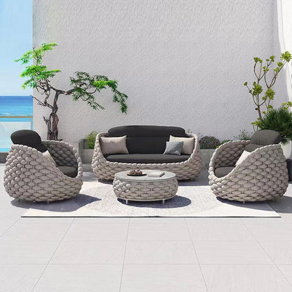 Sleek Patio Lounge Set with Coffee Table - Furniture - Furniture - Grandior Homes