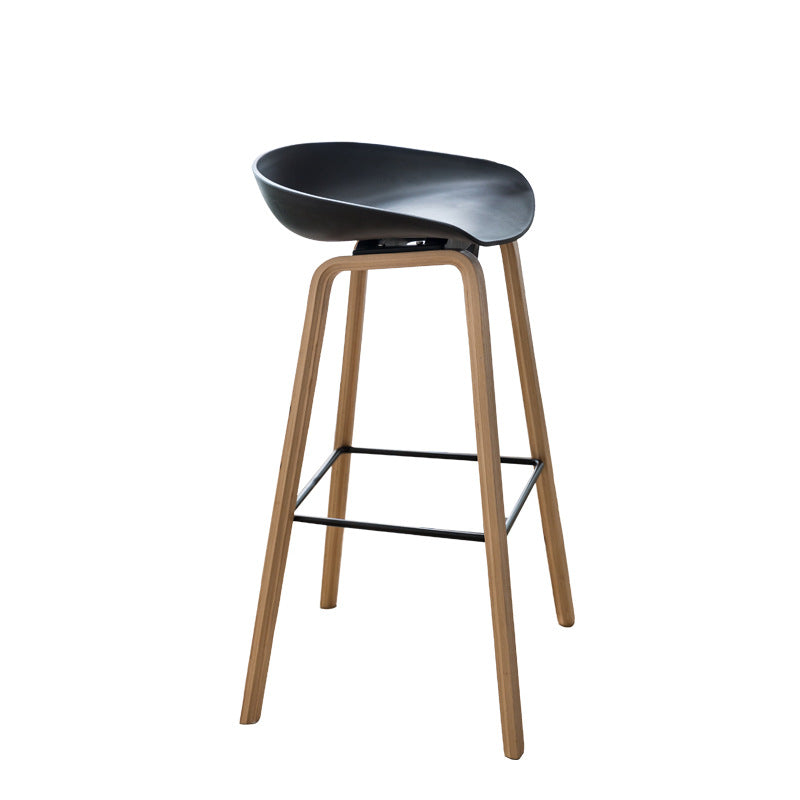 Stylish Nordic Solid Wood High Stool - Black / Height Of The Seat 75CM Furniture - Furniture - Grandior Homes
