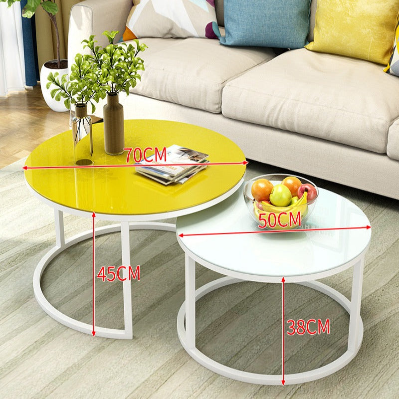 Chic Balcony Table - Small yellow white white shelf Furniture - Furniture - Grandior Homes