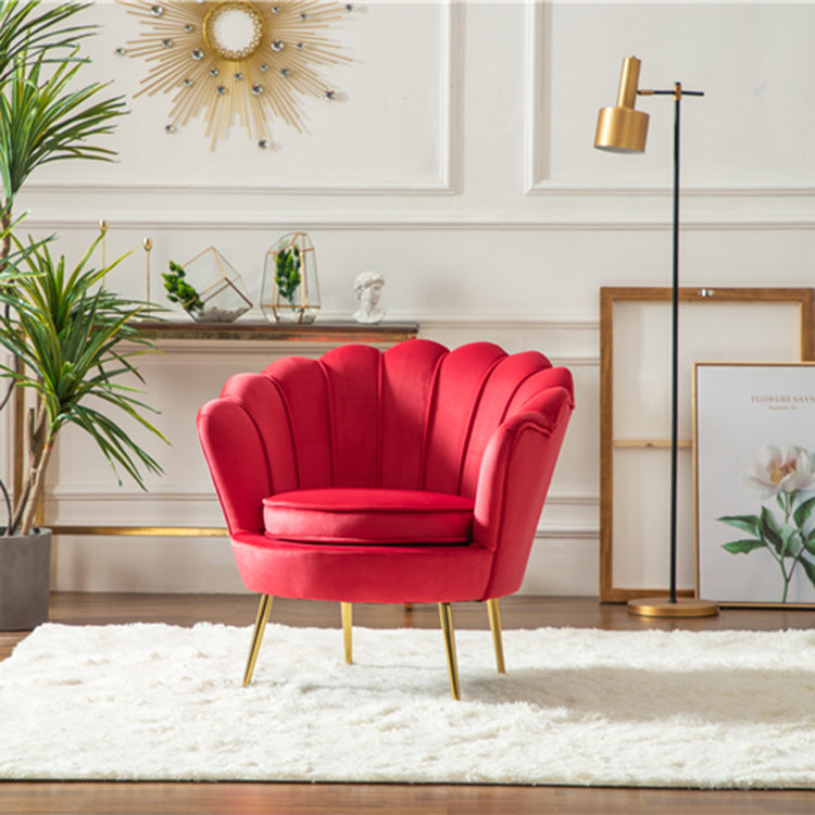 Modern Nordic Single Shell Sofa Chair - Red / Single Furniture - Furniture - Grandior Homes