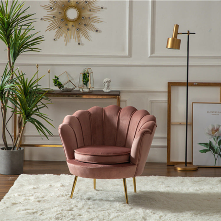 Modern Nordic Single Shell Sofa Chair - Bean sand red / Single Furniture - Furniture - Grandior Homes
