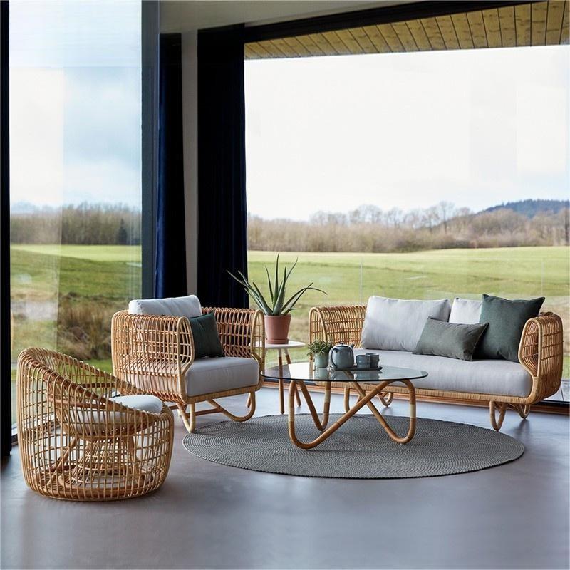 Chic Woven Rattan Patio Sofa Set - Furniture - Furniture - Grandior Homes