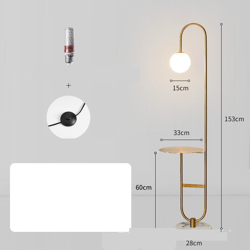 Minimalist Bedside Lamp with Wireless Charging - Gold iron table / AU Home Lighting - Home Lighting - Grandior Homes