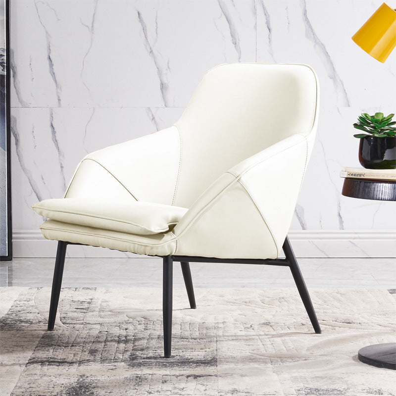 Sleek Leather Leisure Sofa Chair - M102 offwhite Furniture - Furniture - Grandior Homes