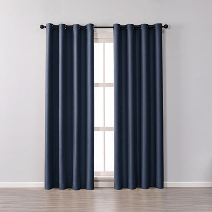 Versatile Double-Faced Living Room Curtain - Dark Blue / 100X270CM Threading rod Decoration - Decoration - Grandior Homes