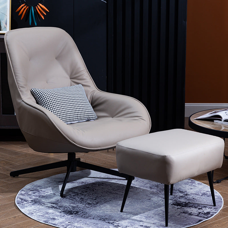 Compact Lazy Sofa Chair - Grey plus pedals Furniture - Furniture - Grandior Homes