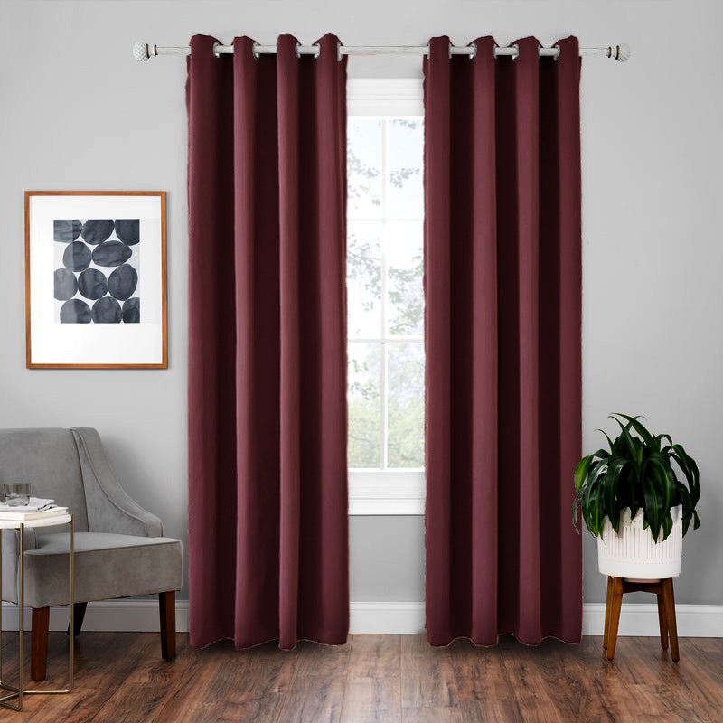 Chic Precision Heat-Resistant Curtain - Wine Red / 140x225cm Decoration - Decoration - Grandior Homes