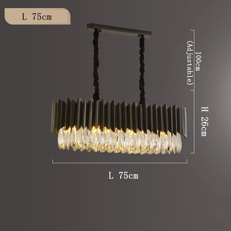 NoirGem Light - Black / Oval length 75x35x26CM Home Lighting - Home Lighting - Grandior Homes