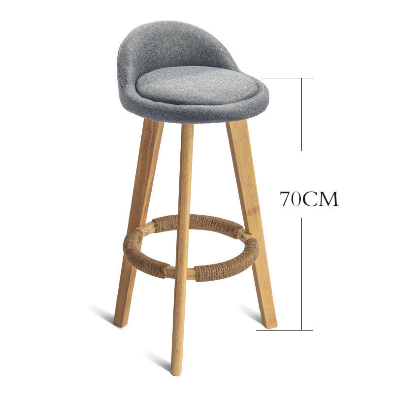 Modern Nordic Solid Wood Bar Chair - 8style Furniture - Furniture - Grandior Homes