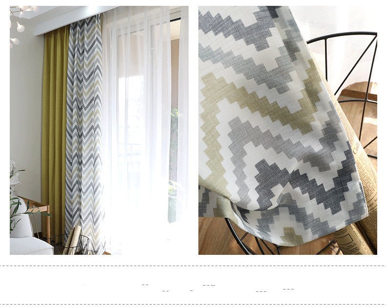 Elegant Patterned Curtain - Yellow printing / Loose Decoration - Decoration - Grandior Homes