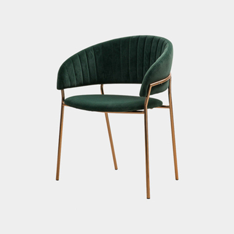 Chic Gold-Accented Dining Room Chair - Green Furniture - Furniture - Grandior Homes