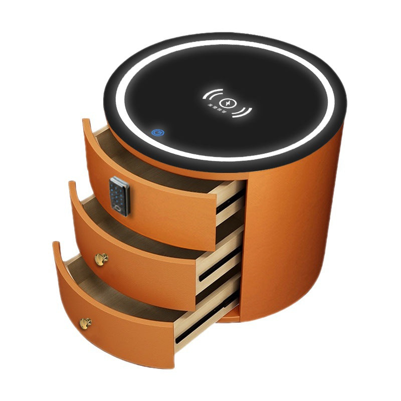 Intelligent Round Bedside Table with Multi-Function Audio Cabinet - Furniture - Furniture - Grandior Homes