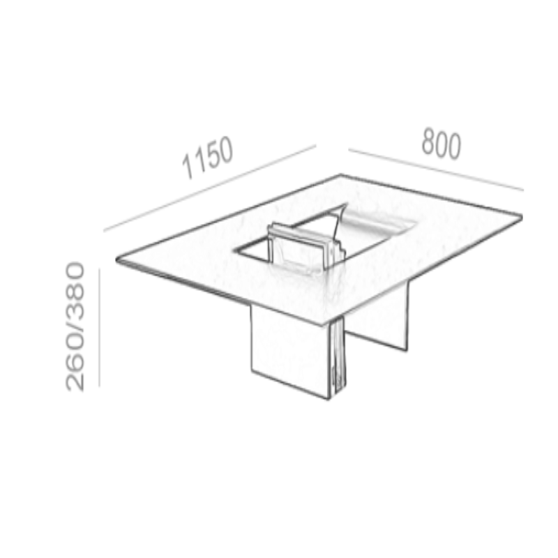 Modern Cutout Coffee Table - Furniture - Furniture - Grandior Homes