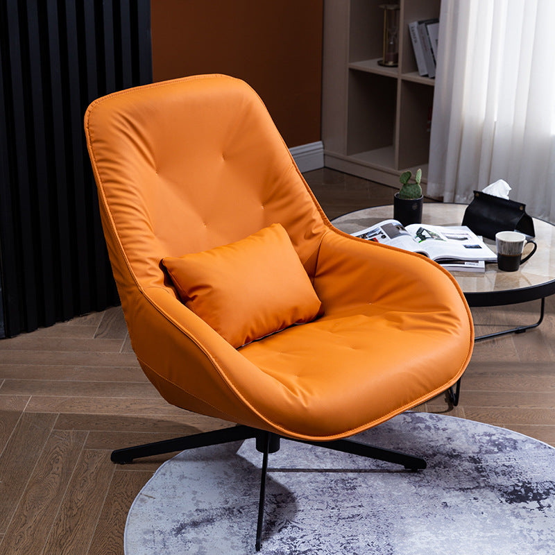 Compact Lazy Sofa Chair - Orange Furniture - Furniture - Grandior Homes