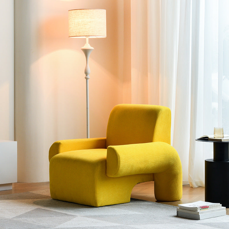 Cozy Lamb Wool Living Room Sofa Chair - Yellow / 90X87X75cm Furniture - Furniture - Grandior Homes