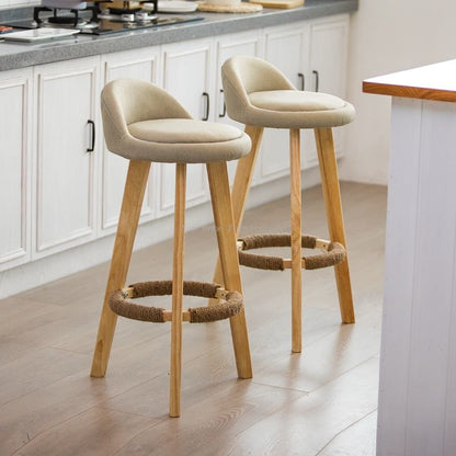Modern Nordic Solid Wood Bar Chair - Furniture - Furniture - Grandior Homes